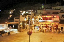 Albufeira town square at night