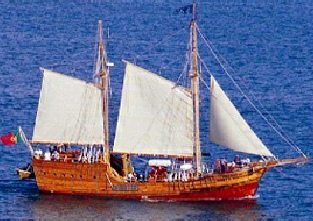 Galleon sail boat day trip